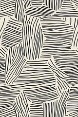 Vertical Geometric shapes and lines, simple doodle seamless pattern.