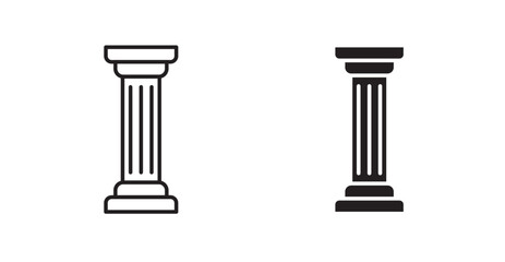 Pillar icons graphics vectors designs