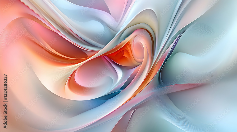 Aufkleber dynamic curved lines flow gracefully, creating a soft, luminous, and captivating background