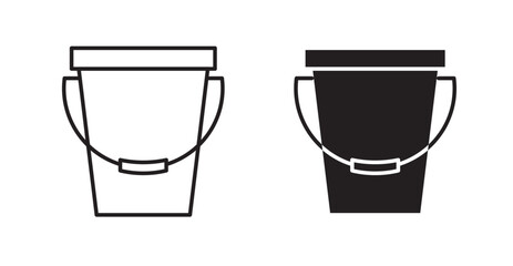 Bucket icons graphics vectors designs