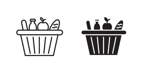 Groceries icons graphics vectors designs