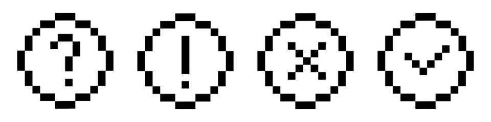 pixel warning icon. pixel icon