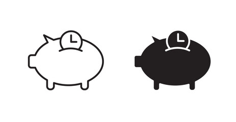 Save time icons graphics vectors designs