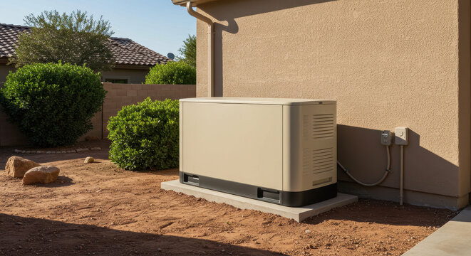 Standby Generator: Power, Protection, Peace of Mind. Home Backup System, Automatic, Reliable & Installed Outdoors for Lasting Security