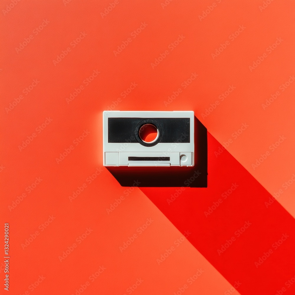 Aufkleber retro-tech nostalgia vintage cassette player reimagined - minimalist design meets digital streaming 