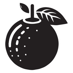 Orange Vector art illustration with leaves