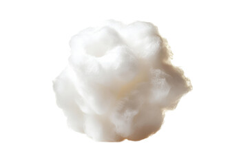 A whimsical cloud-like formation illuminated by soft light creating an ethereal atmosphere isolated on transparent background