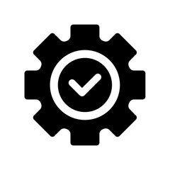 Icon a cogwheel, isolated against a clean background.