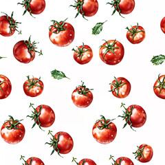 seamless pattern with tomatoes