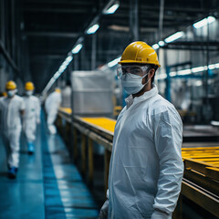 construction worker in warehouse