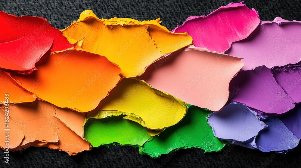 Aufkleber bunch of paints displaying a colorful array for a seamless pattern background with abstract artistic
