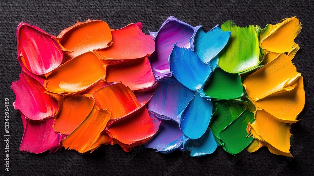 Poster vibrant bunch of colorful paints capturing a beautiful array for a stunning seamless pattern backgro