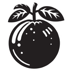 Orange Vector art illustration with leaves