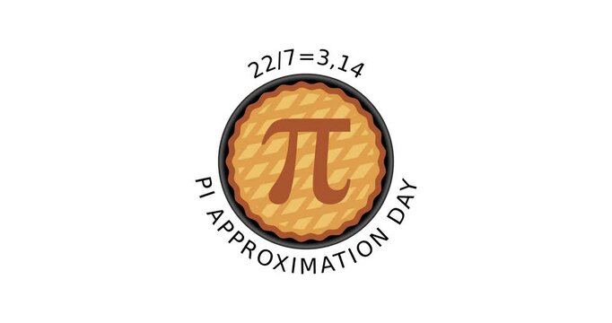 Pi approximation day motion video, ideal for Pi approximation day celebration