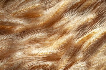Close-up of lush fur with abundant hair, creating a rich texture and warmth.