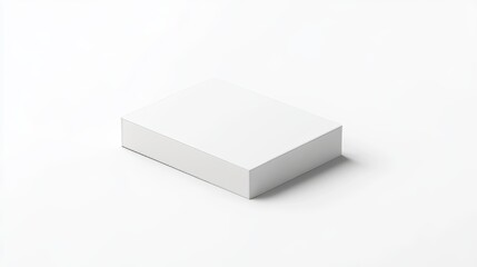 Stack of blank business cards centered on a white background, clean and professional design with ample copy space for branding and customization.