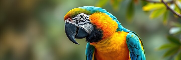 Majestic Macaw in Natural Habitat, Perfect for Design