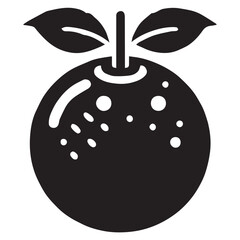 Orange Vector art illustration with leaves