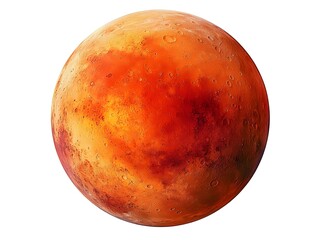 Obraz premium Stunning Isolated Image of the Red Planet Mars with Unique Textures