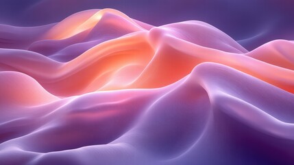 Obraz premium Abstract Art of Ambient Pastel Fog Swirling into a Dreamlike Landscape of Colorful Waves