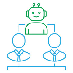 Team Hierarchy and Management Levels Ai Vector Icon Design