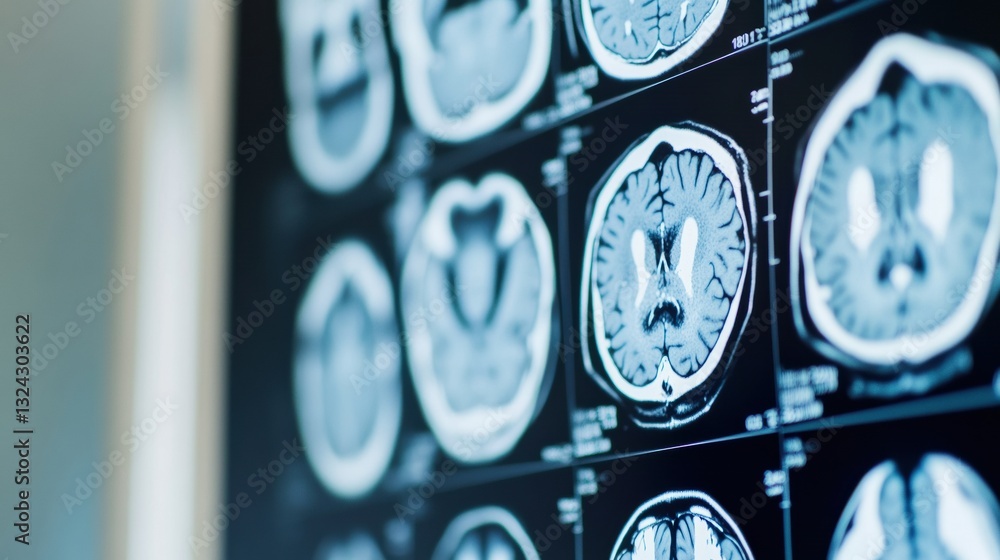 Leinwandbilder advanced neurological imaging high-resolution ai-enhanced brain scan visualization for precision med