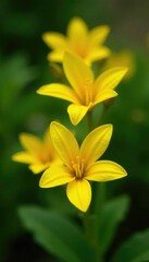 Obraz premium Yellow Galphimia brasiliensis flowers in a garden bed, flora, garden