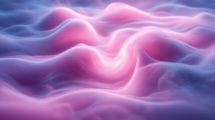 Obraz premium Abstract Art of Pastel Spectral Glow Hovering in Soft Fluid Waves with Dreamy Texture