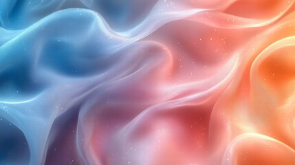 Obraz premium Abstract Art of Pastel Sunset Hues in a Dreamy Flowing Composition with Soft Textures