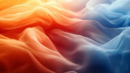 Fototapeta premium Abstract Art of Serene Pastel Waves Flickering in a Dreamlike Landscape