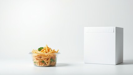 Modern Food Prep Container Mockup with Logo Design Space