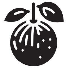 Orange Vector art illustration with leaves