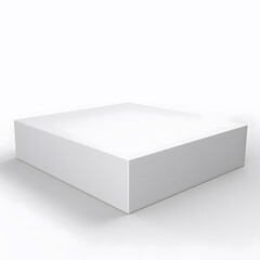 Naklejka premium white box 3d render isometric view on isolated white background.