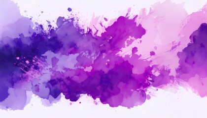 Fototapeta premium Purple and pink watercolor stains creating an abstract background