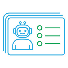 AI Messaging and Contact Support Chatbot vector Icon design
