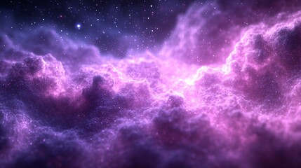 Obraz premium Abstract Cosmic Nebula in Pastel Colors Gradually Fading into the Vastness of Space