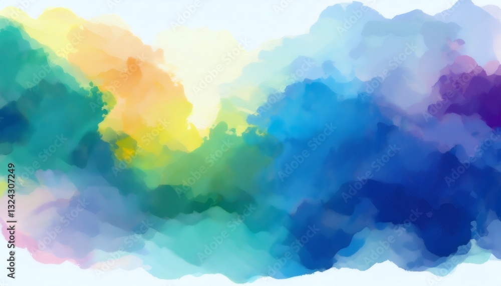 Poster colorful watercolor background creating a vibrant and dynamic abstract design