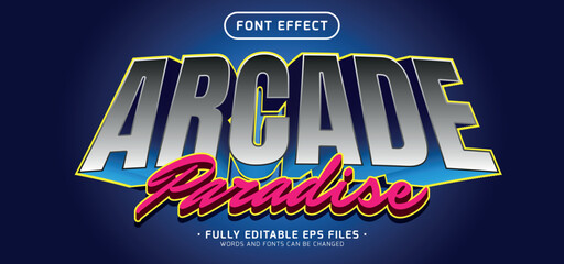 Arcade Game 3D Text Effect