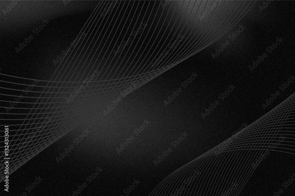 Poster black grainy gradient background noise wave line texture blurred dark headers