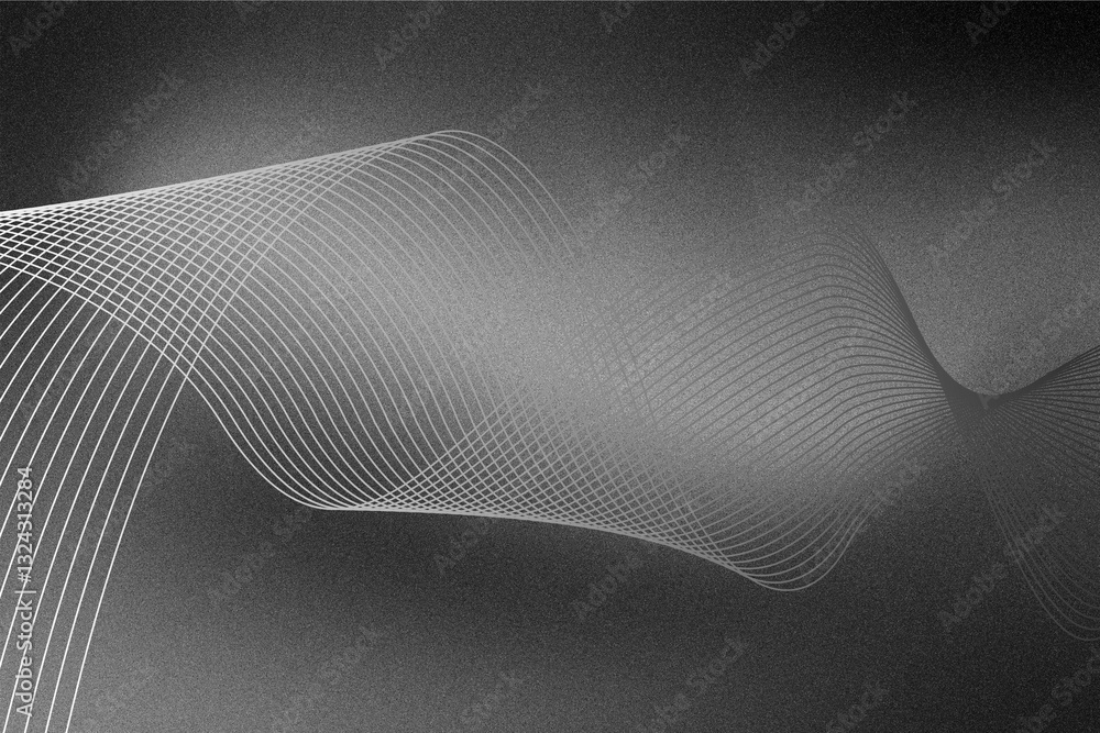 Poster black grainy gradient background noise wave line texture blurred dark headers