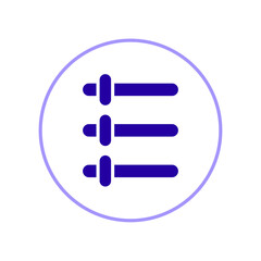 Fototapeta premium Icon a options, isolated against a clean background.