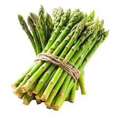 Fresh Green Asparagus Bundle - Healthy Food on transparent background