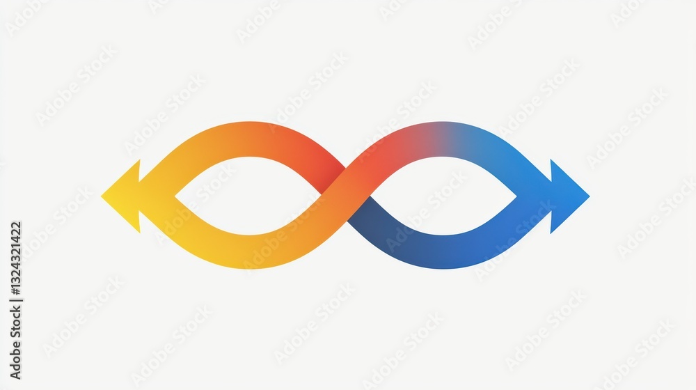 Aufkleber visual representation of successful merger with intertwined colors symbolizing collaboration and uni