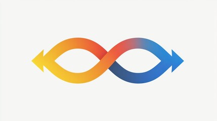 visual representation of successful merger with intertwined colors symbolizing collaboration and unity. This design conveys sense of harmony and partnership
