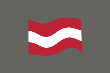 Flag of Austria. Austrian national symbol in official colors. Template icon. Abstract vector background.