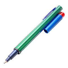 blue and green pens