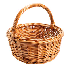 Obraz premium wicker basket isolated on white background