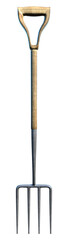 3D Rendering Pitch Fork on White