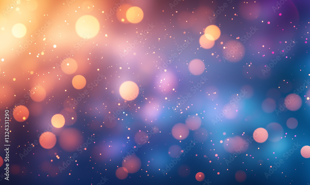 Poster colorful bokeh lights create a dreamy, abstract background with soft focus.