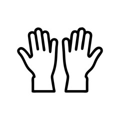 Obraz premium robber gloves outline on transparent background 